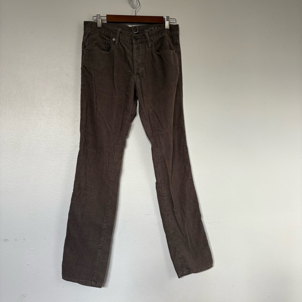 Gap Men’s Vintage VTG Chocolate Brown‎ Skinny Y2K Corduroy Pants Size 29x30